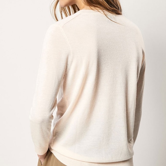 Massimo Dutti Cream Crewneck 100% Cashmere Sweater - Picture 8 of 8
